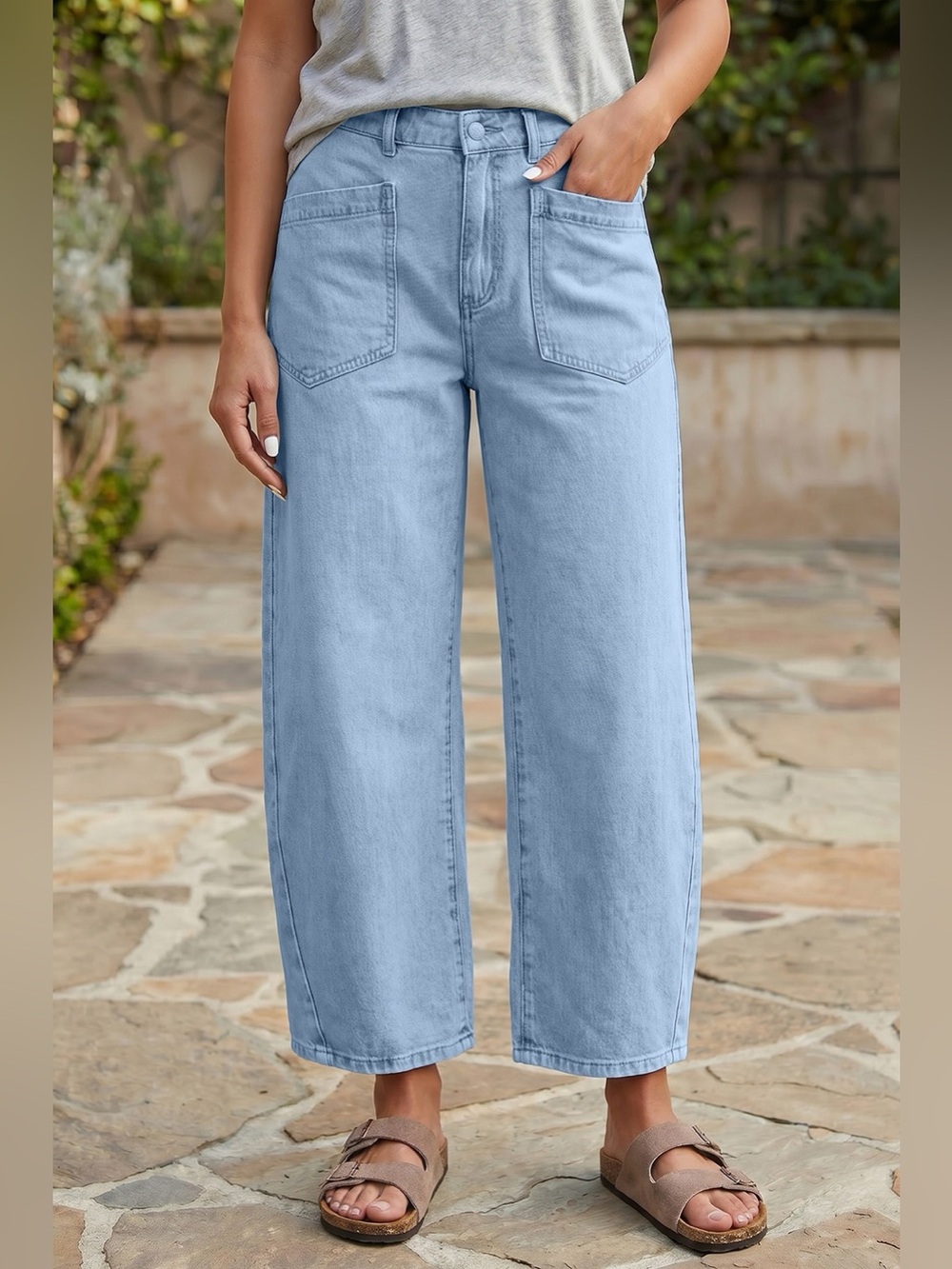 Wide Leg Cropped Jeans